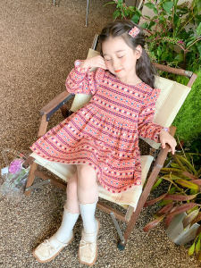 Childrens Autumn Dress Pure Cotton New Arrival Spring & Fall Toddler Floral Skirt Baby Girl Long Sleeve Princess Dress Western Style