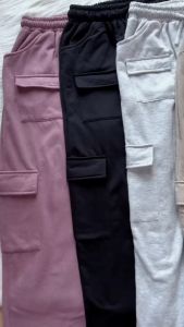 JOOLY UP CARGO SWEATPANT: Celana Saku Banyak Potongan Longgar