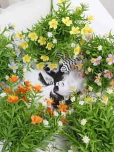 Đạo Cụ Hoa Nhựa Cao Cấp Trang Trí Nhà Đồ Dùng Thủ Công DIY Hoa Khô Trái Đất Giả Cây Xanh Trang Trí Nhà