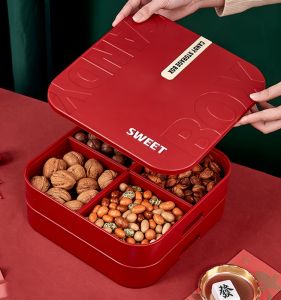 Hộp Đựng Kẹo Nhiều Lớp Có Nắp Nhà Bếp Phòng Khách Chống Thấm Nước Đựng Hạt Dẻ Hộp Đựng Trái Cây Đựng Đồ Ăn Nhẹ