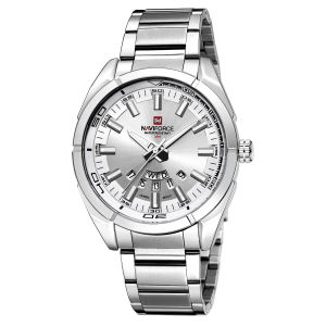 NAVIFORCE Watches Men Sale Original Fashion Casual Sports Wristwatch Stainess Steel Waterproof 3ATM with Luminous Hands Classic Calendar Display Quartz Watch NF9038