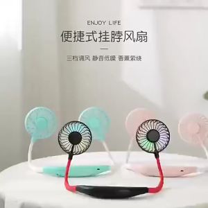 Kipas Angin Leher Mini Olahraga Lazy Hanging Neck Gantung Portable USB