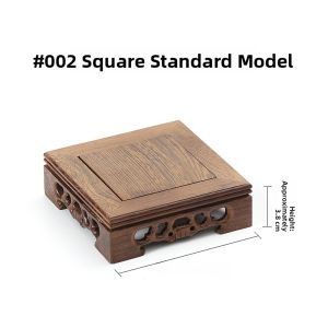 Rectangular Base Solid Wood Carving Wooden Sculpture Unique Stone Redwood Small Display Platform Chicken Wing Wooden Support