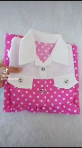 Dress Singlet Anak Perempuan 1-2Tahun Motif Polka Tali Pinggang Bahan Katun Adem Kancing Dada Aktif