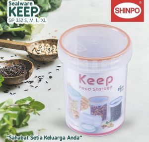 Shinpo SIP-352 Keep Series / Toples Plastik Polos / Tempat Cemilan / Food Storage / Wadah Makanan / Toples Lebaran