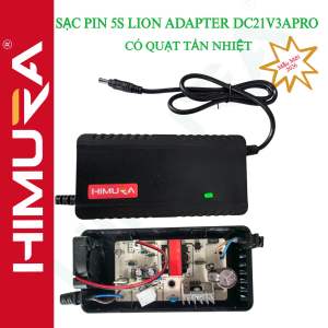 Sạc cho Pin Adapter 5S DC21V 3APRO có Quạt tản nhiệt và Đèn báo đầy.