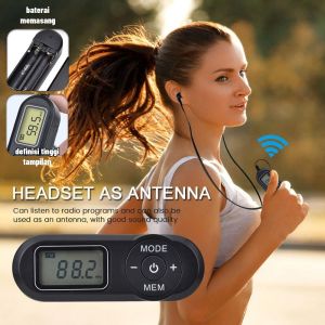 Portable FM Radio Receiver LCD Display DSP Pemutar Radio Mini