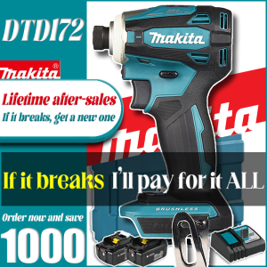 MAKITA 18V DTD172 Cordless screwdriver cordless impact driver starting set 4 speed change old brand power tools