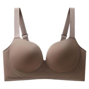 MiiOW | Adjustable Thin Womens Bra Large Size Seamless Anti-Sagging Side Breast Collection MiiOW Cat Person Underwear U-Neck 3/4 Cup Nylon