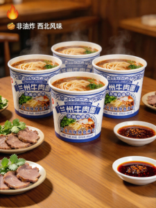 Instant Non-fried Lanzhou Beef Noodle Bucket