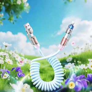 USB Type-C Orange/Blue Phone Charge Cable USB Type-C to PD Fast Charging Data Line for iPhone Xiaomi LED Lamp Charge Cable