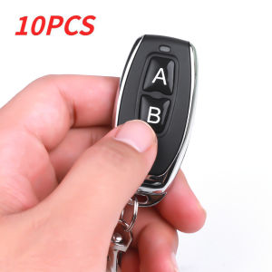 10pcs 433MHZ Auto 2 Channel Code Remote Control Electric Learning Code Gate Garage Door Opener with Keychain