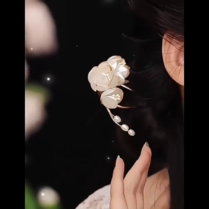 Loại cao cấp-Trâm cài tóc hình chữ U hoa mộc lan có hoa nhiều kiểu dáng búi cô dâu phối áo dài sườn xám siêu xinh