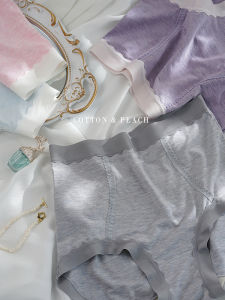 Elegant High-Waist Silk Modal Womens Underwear Comfortable Soft Skin-Friendly Elastic Panties French Style Briefs