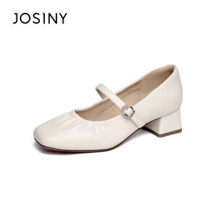 Josiny | French Retro Mary Jane Womens Soft Sole Shoe White