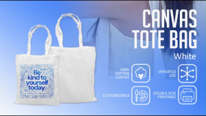 Magic photo White Multi Purpose Canvas Tote Bag Flat Plain Design