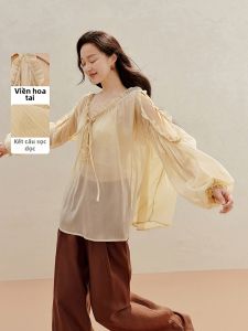 INMAN | Áo Dài TaySlimming Cổ Trụ Nơ Thanh Lịch Pháp