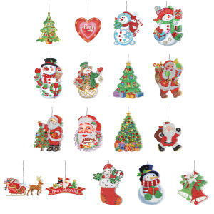 【New Arrival】 Festive Home Decoration 5D Christmas Diamond Painting Light with Colorful Rhinestones