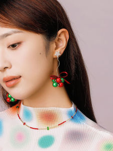 Original Design Garlic Ear Rings Christmas Gift Box Butterfly Knot Long Star Ear Cuffs Cute Fashionable Mixed Material Earrings
