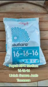 TERMURAH....... Pupuk Meroke NPK Mutiara 16 16 16 250 gram Kemasan Pabrik Mutiara Biru