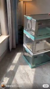 Milky กล่อง กล่องเก็บของ กล่องพลาสติก กล่องเก็บของอเนกประสงค์ สะดวกต่อการใช้งาน กล่องเก็บของพลาสติก ลังพับเก็บได้ เปิดได้ 5 ด้าน มีล้อเลื่อ