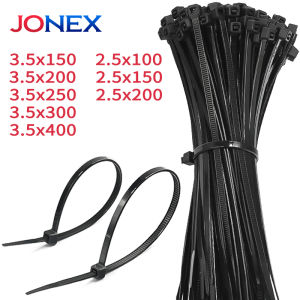 100PCS Plastic Ties Nylon Cable Zip Tie Black Strong Self-locking Desk Organiser For Electrician Wire Management Garden Bundles