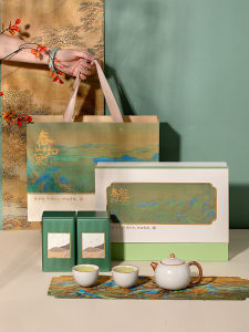 High-End Green Tea Packaging Box Empty Gift Box Xinyang Maojian Biluochun New Model 2025 Chinese Style Paper Material