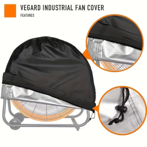 Industrial Fan Cover - 210D Waterproof UV-Resistant and Dustproof Universal Protective Cover for Floor-Standing Industrial Fans