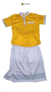 Setelan Set Baju Koko Anak Laki-laki Cowok Terbaru dan Kekinian Tangan Lengan Pendek Hooflakids Umar Koko Sarcel Sarung Celana Usia 3 - 12 Tahun By Hoofla Kids