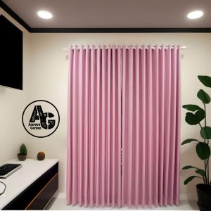 Gorden Blackout Polos L200cm 12 Gelombang 24 Lubang Smokring Gorden Jendela Besar