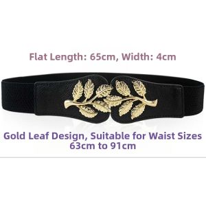 Decorative Wide Belt Adjustable High Elasticity Rhinestone Design