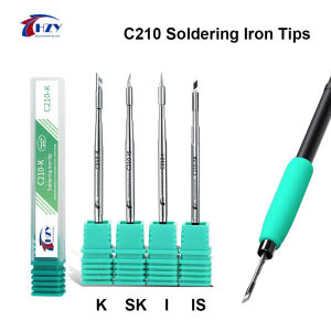HZY C210 Soldering Iron Tips Welding Tools K/SK/I/IS Universal 210 Handle Electric Soldering Iron for T210 Soldering Station Kit