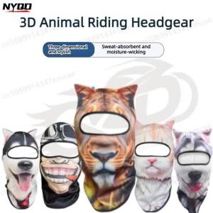 Mặt Nạ Trùm Đầu Hình Mèo 3D Có Tai Chất Liệu Polyester Dành Cho Cả Nam Và Nữ Dùng Ngoài Trời Che Mặt Cho Các Lễ Hội Âm Nhạc Tiệc Tùng Halloween Chống Nắng