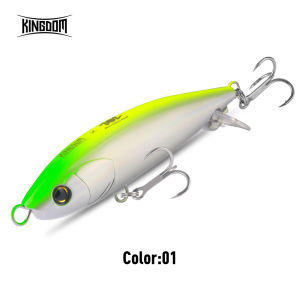 KINGDOM | Kingdom 150mm 89g Sinking Pencil Lure for Sea Fishing Far Cast Saltwater Hard Bait with Movable Tail Fin Wobbling Action
