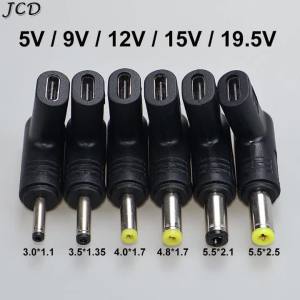 5V 9V 12V 15V 19.5V TypeC to DC Jack Plug Charge Adapter Converter for Router Tablet Fan USB C PD to DC Power Connector
