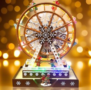 GINGERBREADS GIANT FERRIS WHEEL CHRISTMAS VILLAGE ( CHRISTMAS DECORATIONS )