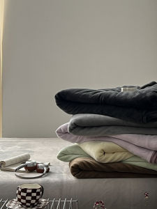 Thickened Flannel Bedding Set Coral Fleece Warmth Single Piece Milk Velvet Solid Color Bed Sheet Bed Skirt Winter Home Textile