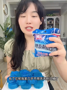 HOSWN ก้อนดับกลิ่น 20 ชิ้น ที่ดับกลิ่นชักโครก ก้อนทำความสะอาดชักโครก ระงับกลิ่น ก้อนฟ้า สำหรับถังชักโครก ก้อนฟ้าชักโครก