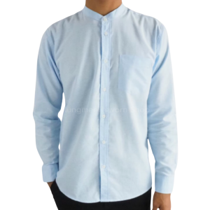 เสื้อเชิ้ตชาย แขนยาว คอปก/คอจีน เสื้อเชิ้ตผ้า OXFORD สีฟ้า ไซส์ M-6XL เสื้อเชิ้ตคนอ้วน ใส่สบาย เสื้อทำงาน เสื้อใส่เที่ยว shirts for men