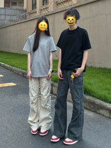 Quần Ống Rộng Phong Cách Mỹ Cổ Điển Cho Nam Và Nữ Mùa Hè Quần Dài Thường Ngày Cho Cặp Đôi Quần Dài Ống Đứng