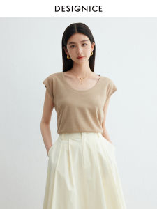 DESIGNICE | Casual Layering Two-Piece Set Linen Tank Top and Knit Sweater for Women