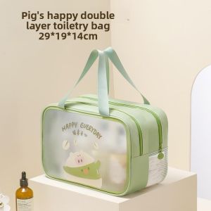 MONLEYTA | Waterproof Portable Toiletry Bag Womens Swimming Traveling Cosmetic Bag Large Capacity Shower Storage Bag Dry Wet Separation