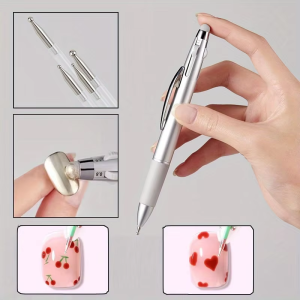 LINMANDA 5 In 1 Nail Art Dotting Pen Double Ended Nail Art Dotting Pen Nail Art Tool Suitable for Home DIY and Nail Salons