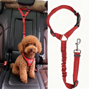 1pc Pet Dog And Cat Seat Belt Car Headrest Restraint Adjustable Safety Rope Car Seat Belt