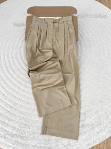 Comfortable High Waist Wide Leg Cotton Blend Casual Pants for Women Silk Lustrous Straight Cut Spring Summer Fashion Trousers