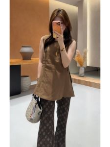 YUEZHONGWEI | Slender Waist Designer Niche Slit Sleeveless Top