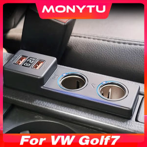 For Volkswagen Golf 7 Mk7 Car Lighter Socket Splitter plug adapter Fast Charging Interior Product Accessories