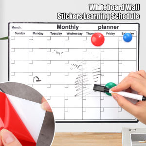 A4 Magnetic Whiteboard Sheet with Erase and Pen Fridge Monthly Schedule Self-adhesive Sticker Message Board Month Weekly Planners