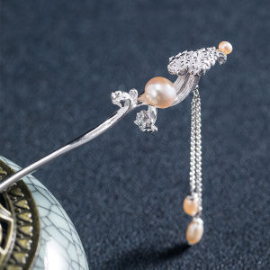 [Eternal Love] Original Sterling Silver Hairpin Tassel Han Chinese Clothing Cheongsam Hairpin Antique Hair Clasp Chinese Valentines Day Gifts for Girlfriend