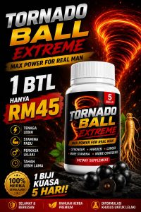 Tornado Ball Extreme Supplement Lelaki 5 Biji | Tongkat Ali Ginseng | Herba Lelaki | Tenaga Stamina | Male Vitality Supplement